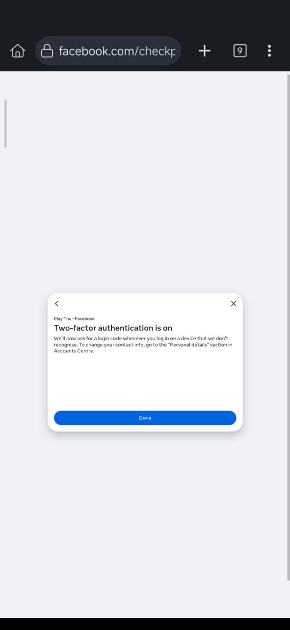 2 Factor Error တတ်လို့ လာအပ်တာလေး